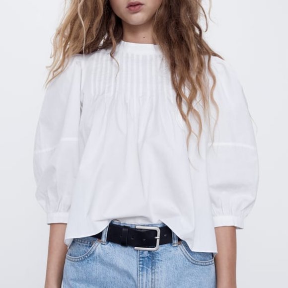 Zara Cotton Blouse - Picture 1 of 4